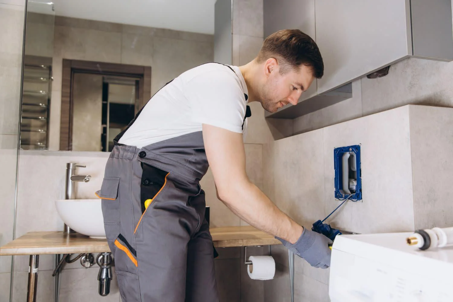 Validus Plumbing team on site